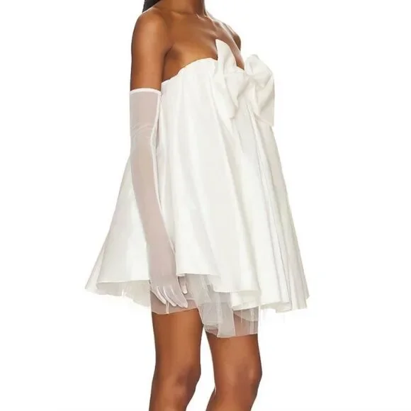 For Love & Lemons Clara Mini White Dress Size XS - Picture 5 of 10